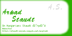 arpad staudt business card